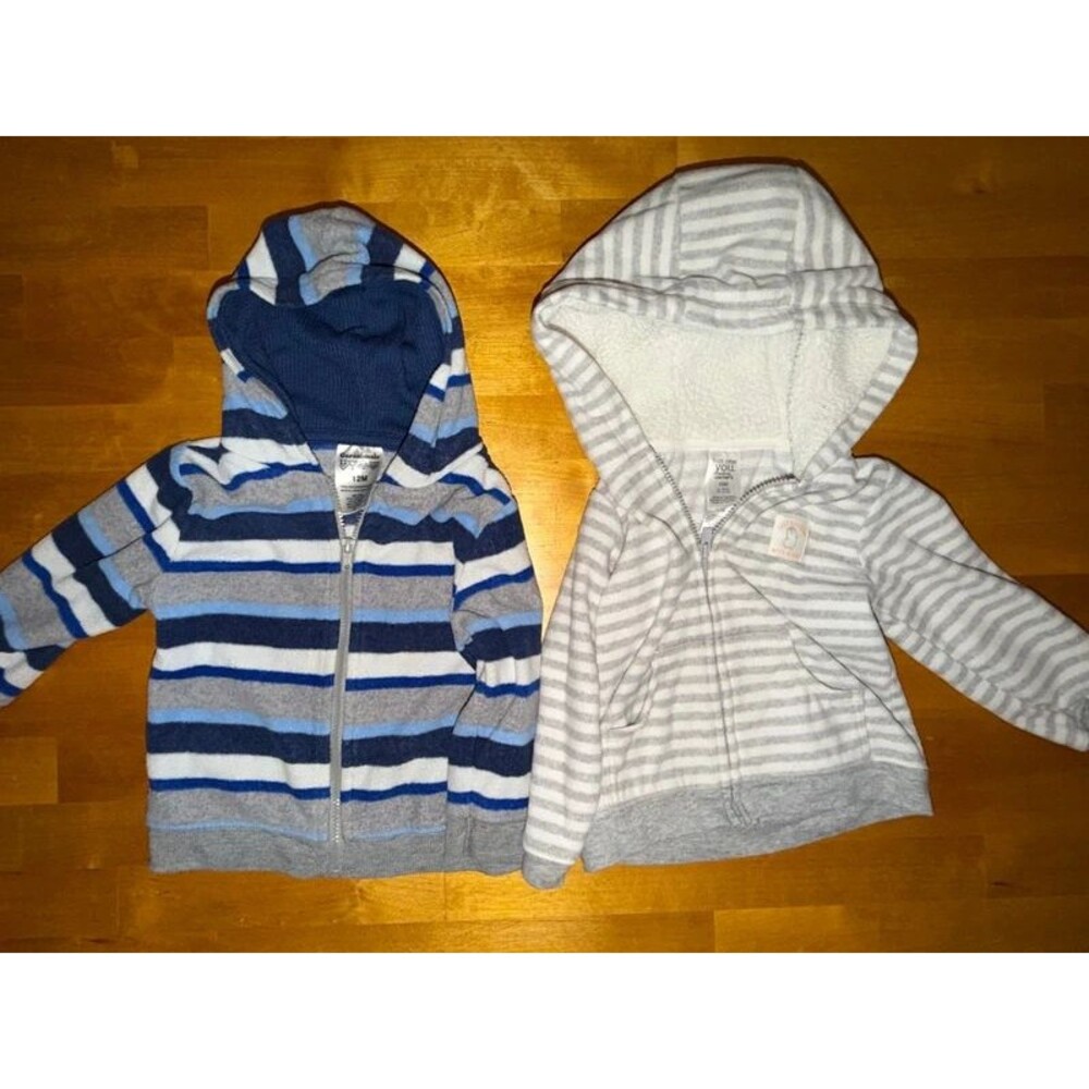 Baby Boy Zip Up Hoodie Set Size 12 Months